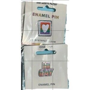 2 Pride Pins -Heart and Hi Gay New in Package